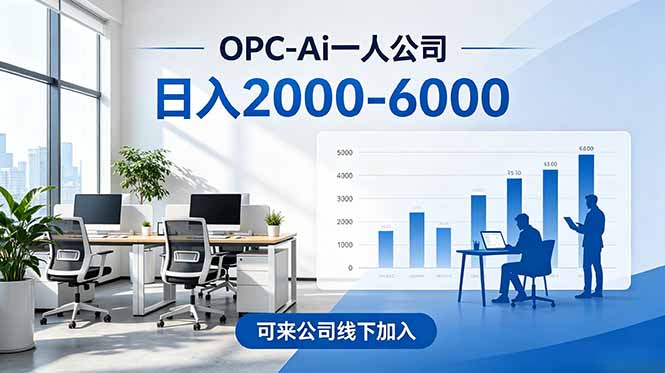 2026创业新风口—OPC一人公司模式震撼首发!日收益2000-6000+,项目绿色长久,安全稳健,合…-猴哥项目网