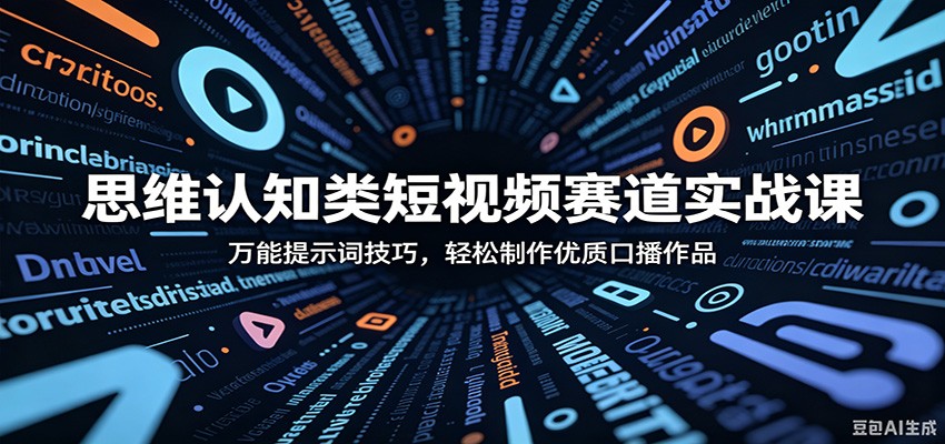 思维认知类短视频赛道实战课:万能提示词技巧,轻松制作优质口播作品-猴哥项目网