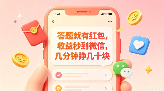 答题就有红包,收益秒到微信,几分钟挣几十块,学生党上班族宝妈都可以玩【揭秘】-猴哥项目网