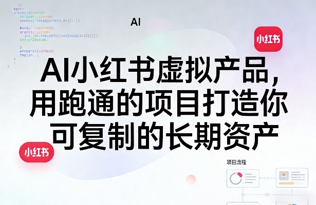 AI小红书虚拟产品,用跑通的项目打造你可复制的长期资产(更新)-猴哥项目网