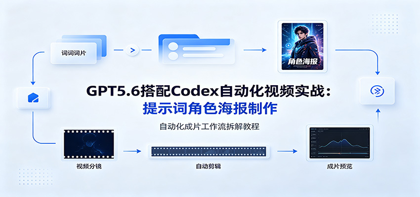 GPT5.6×Codex自动化视频:提示词角色设计+成片工作流全拆解-猴哥项目网