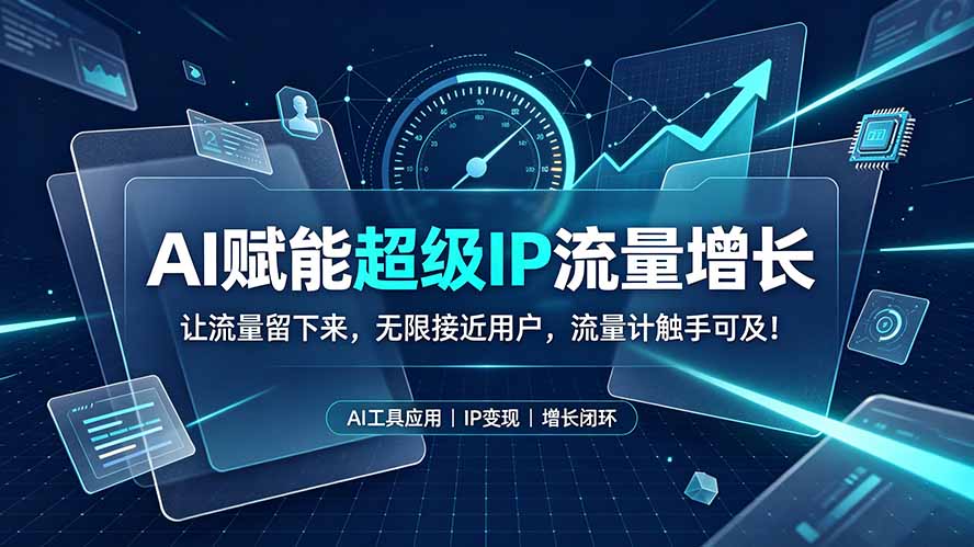 AI赋能超级IP流量增长:让流量留下来,无限接近用户-猴哥项目网