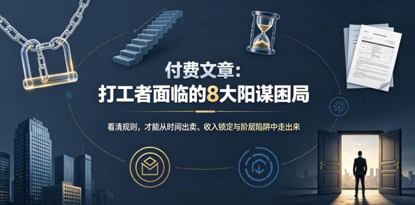 打工者8大阳谋困局:看懂这些,你才有可能跨越阶层-猴哥项目网
