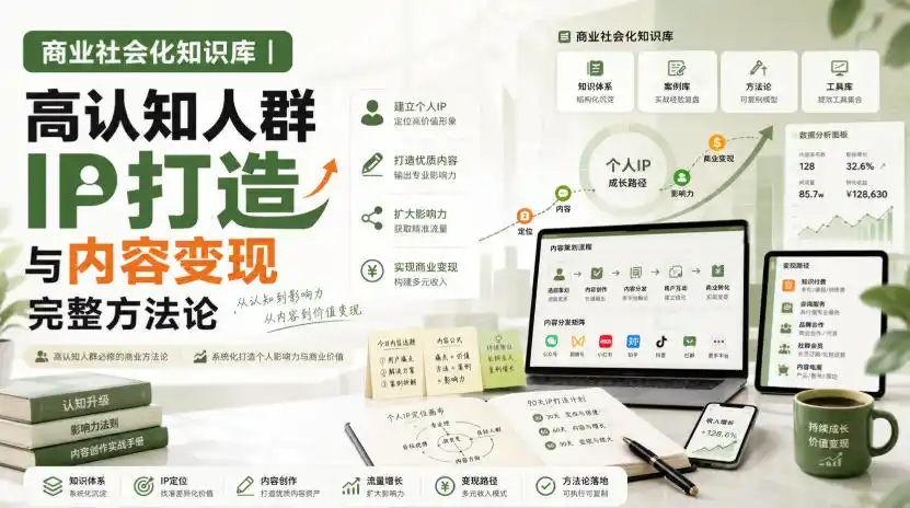 商业社会化知识库|高认知人群IP打造与内容变现完整方法论【文档】
