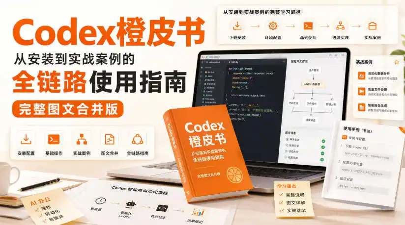 Codex橙皮书,从安装到实战案例的全链路使用指南,完整图文合并版-猴哥项目网