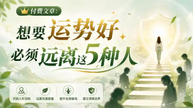 付费文章:想要运势好,必须远离这5种人-猴哥项目网