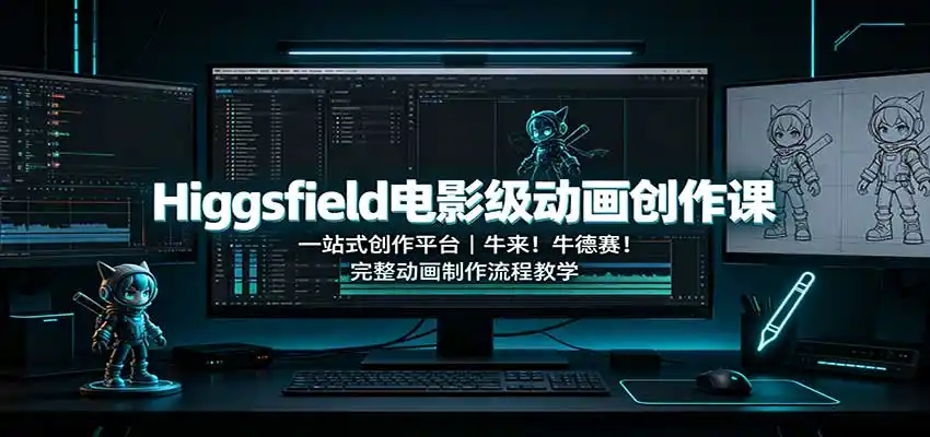 Higgsfield电影级动画创作课:一站式创作平台,牛来!牛德赛!完整动画制作流程教学-猴哥项目网
