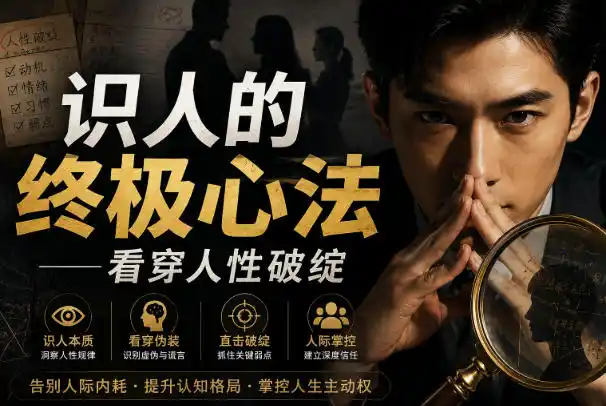 付费文章:识人的终极心法——看穿人性破绽-猴哥项目网