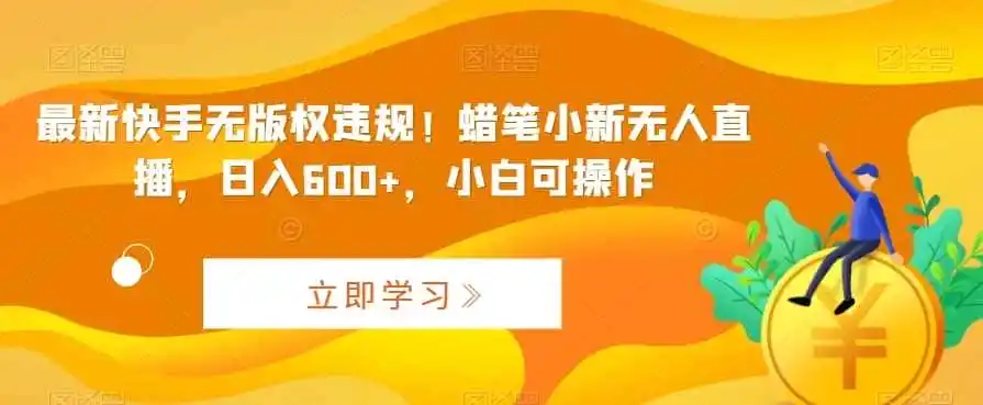 最新快手无版权违规!蜡笔小新无人直播,日入600+,小白可操作【揭秘】-猴哥项目网