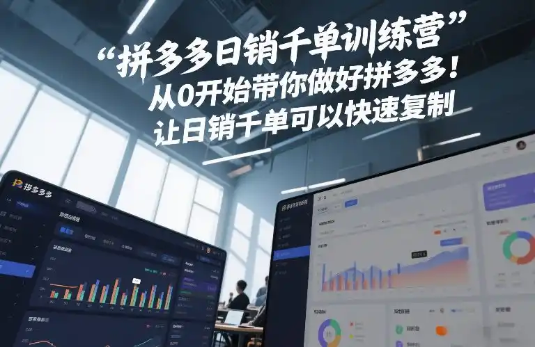 拼多多日销千单训练营,从0开始带你做好拼多多,让日销千单可以快速复制(更新26年8月)-猴哥项目网